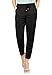 Sublevel Damen Stoff-Hose mit Bindegürtel aus Viskose Black M