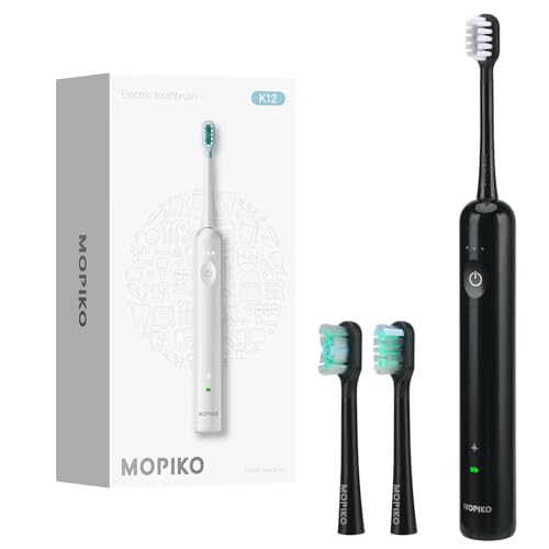 MOPIKO Electric Toothbrush for Adults and Kids - Touch Control Oscillating Sonic 4 Modes Ultra...