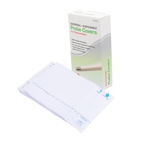 TOVINANNA Temperature Reading 100pcs Disposable Universal Thermometer Covers Peel-Off Thin Material Easy to Carry
