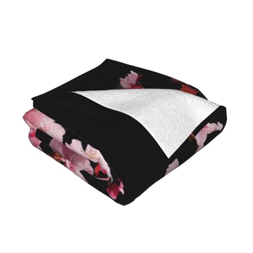 Couverture flanelle fleurs de cerisier haut de gamme jeté de lit luxueux
