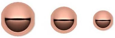 100 Smooth Shiny Pure Solid Copper Round Spacer Ball Beads Small - Big (5mm)