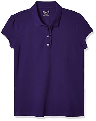 The Children's Place girls Uniform Pique Polo Shirt, Regal Violet, Small US