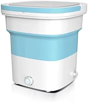 DLVKHKL Folding Washing Machine Portable Underwear Washing Mini Dehydrated Dewatering Washer (Color : Blue, Size : 36cm)