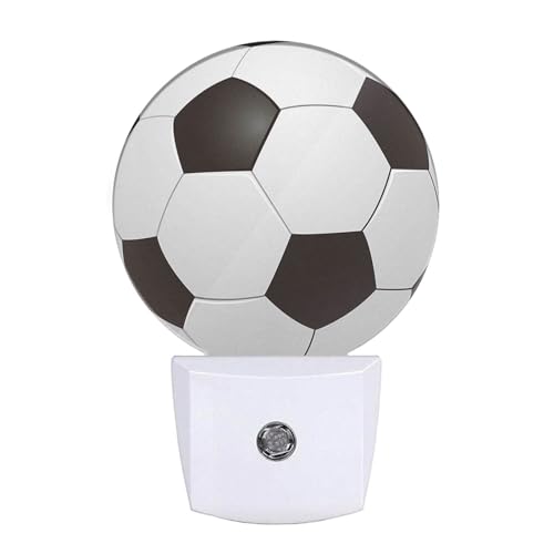 Image of American Football Night Light Popular Sports Play Soccer Ball LED Dusk to Dawn Plug-in Nightlight Auto Sensor for Bedroom Bathroom Hallway Living Room
