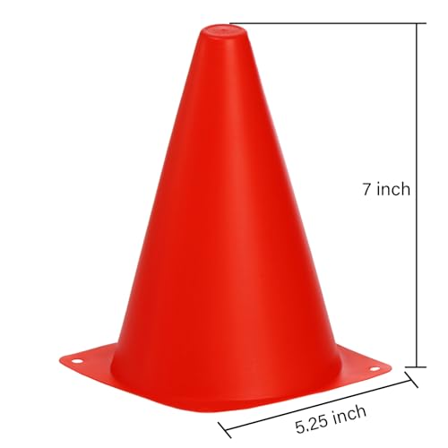 Faswin Indoor/Outdoor Agility Cones Sports Soccer Flexible Cone Sets, Assorted Colors, 24/Set