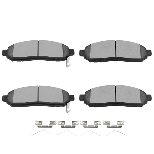 Image of SCITOO D1548-8757 Disc Brake Pads Sets Front Ceramic Brake Pads w /Hardware | 2011-2013 For Nissan For LEAF