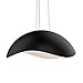 Sonneman 2674.25W Contemporary Modern LED Pendant from Waveforms??? Collection Finish, Satin Black