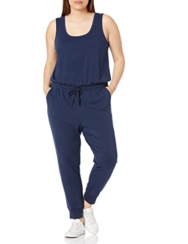 Amazon Essentials Women's Studio Terry Fleece Jumpsuit (Available In Plus Size), Navy, Small #TOP4