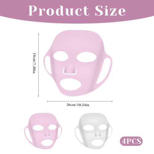 Reusable Silicone Facial Mask for Dry Skin Moisturizing Spa Treatment (Transparent+Pink)  
Reusable Silicone Moisturizin 