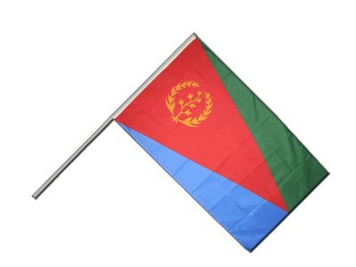 Drapeau Érythrée sur hampe 60 x 90 cm pavillon tissu Digni