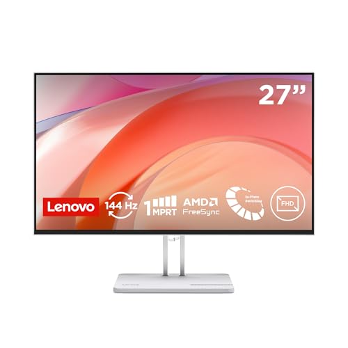 Lenovo L27-4C - Écran 27'' FHD (IPS, 144 Hz, 1 ms, VGA+2xHDMI, Cable HDMI) - Gris