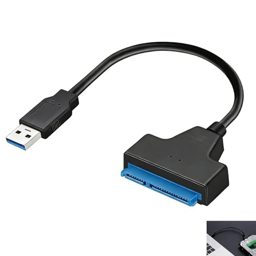 Vnuipofa Adaptateur USB 3.0 vers SATA III, Câble SATA vers USB pour Disque Dur Externe 2.5