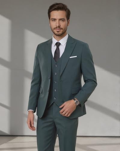 Suits for Men Slim Fit Men Suits 3 Piece 2 Button Blazer Jacket Vest Pants Set Wedding Business Prom Formal Mens Suit2