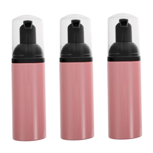 CLISPEED 3 Piezas Botellas De Espuma Botellas De Presión Para Burbujas y Mousse Para Champú Negro Transparente
