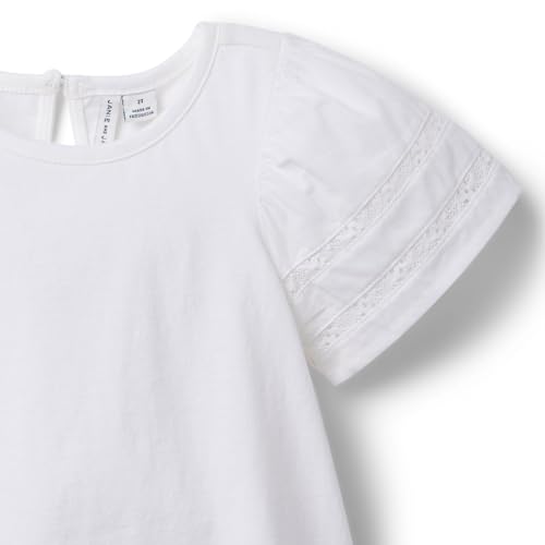 Janie and Jack Girls' Lace Sleeve Top (Toddler/Little Big Kid)2