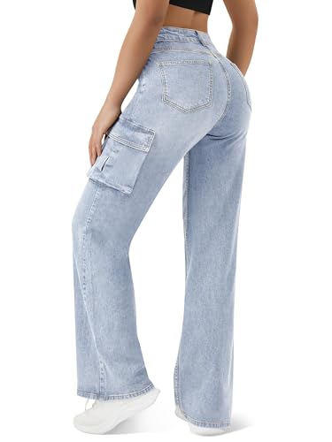 Women High Waisted Cargo Jean for Women