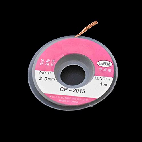 Reland Sun 1pcs Solder Wick CP?2015 Desoldering Wick Desoldering Braid Copper Core Soldering Accessory 1 meter with Strong Resistance to Oxidation and Corrosion for Cleaning Solder