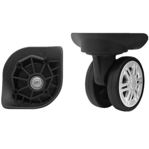 Replacement Luggage Wheel Repair Suitcase Bag Parts Spinner Wheels Casters for Travel Customs Box W135-YF, black