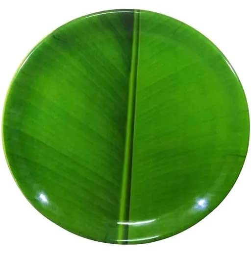 Buy DRIZLING Melamine Plates 11 inch Banana Leaf Design Snacks/Lunch