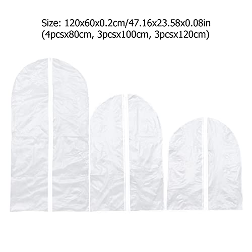 Cabilock 10 peças de bolsa de viagem para armazenamento de bagagem com zíper transparente organizado