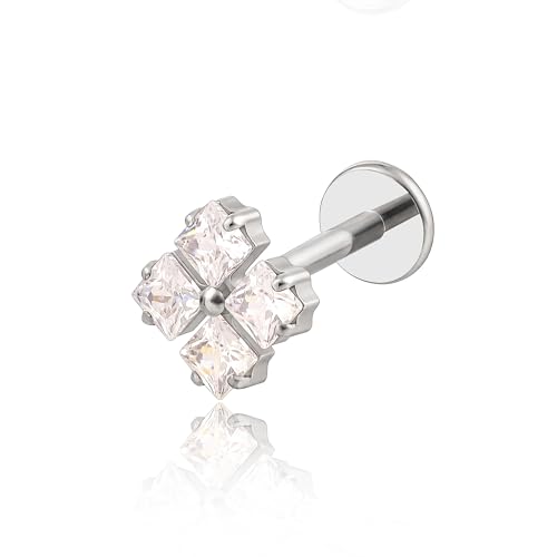 Piercing tragus titane médical 20G labret oreille hélix nez septum sourcil sans filetage