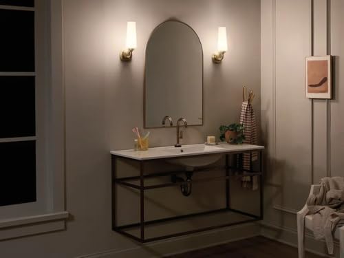 Image of Kichler, Truby 11.5 Inch 1 Light Wall Sconce with Satin Etched Cased Opal Glass in Champagne Bronze, 55073CPZ