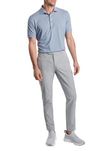 PETER MILLAR Men's Avon Performance Jersey Polo, Lacinato, XL Blue Green2