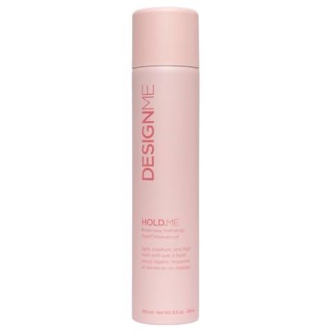 HOLD.ME Three-Way Hairspray by DESIGNME | Hairspray with Light, Medium, & High Hold Options | Extra Hold Hair Spray with Thermal Protectors & Vitamin B5 | Scented Hair Setting Spray, (9.5 Oz) Cover