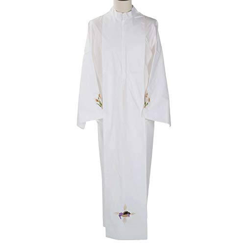 Holyart Alba Blanca de Lana Patena UVA y espigas, 155 cm (61 Inc.)