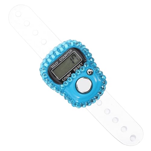 KICHOUSE Rhinestone Digital Finger Counter Handheld Tally Clicker with Strap for Sports Durable and Convenient Use for Competitions and Counting Tasks