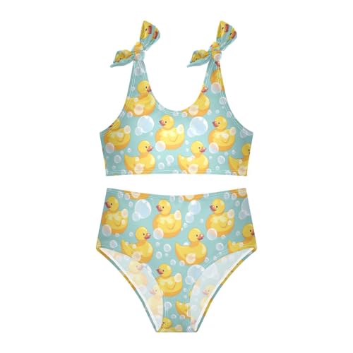 Wusikd Rubber Ducks Girls Swimsuits Two Piece Bubbles Swimwear Bikini Set for for Girls Size 3T3