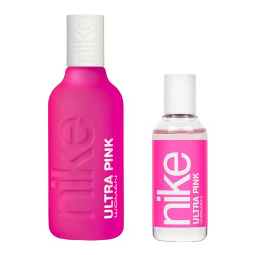 NIKE - Ultra Pink Promoción 100 ml + 30 ml, Colonia Mujer, Pack 2 Productos, Perfume Formato Spray, Eau de Toilette Natural y Femenina, Aroma Oriental Gourmand, Fragancia Fresca