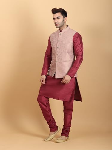 Image of Ethluxis Men Kurta Pyjama Jacket Set