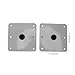 Boat Seat Base, Aluminum Boat Seat Pedestal Base with 3/4 Pin Post, 2PCS Mounting Base for Marine Boat Swivel Seats with 6 Screw Holes