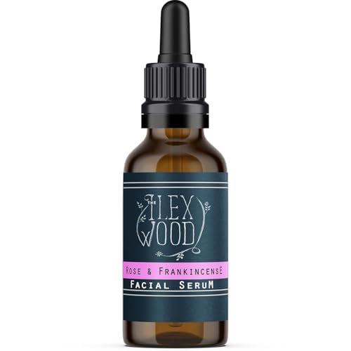 Suero facial de rosa e incienso, 100% natural, vegano, hidratante, sin crueldad animal, antienvejecimiento, 20 ml