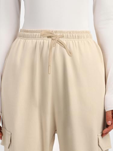 Image of JUNEBERRY 100% Pure Cotton Regular Fit Mid Rise Cargos with Pocket for Women & Girls