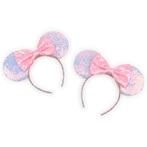 Image of DRESHOW Mouse Ears Bow Headbands Glitter Party Decoration Cosplay Costume for Women