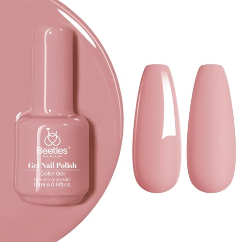 Image of Beetles Nude Pink Gel Nail Polish 15ML Soak Off UV Gel for Nail Art DIY