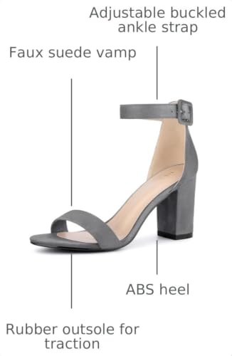 Image of Allegra K Women's Open Toe Chunky High Heel Buckle Ankle Strap Sandals