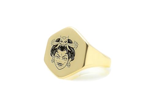 Bague Geisha personnalisée : la chevalière hexagonale pour affirmer un style unique