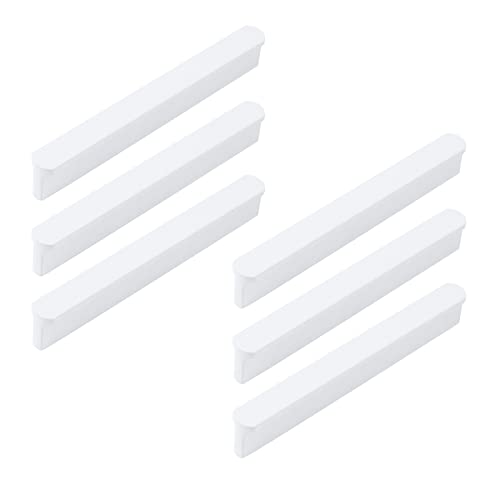 Wdonay 6 Pcs Cabinet Pull Handles Aluminum Alloy Cabinet Pull T-Shape Cupboard Handle Hardware For Kitchen Bathroom Bedroom 3.58" Hole Center (White) #TOP5