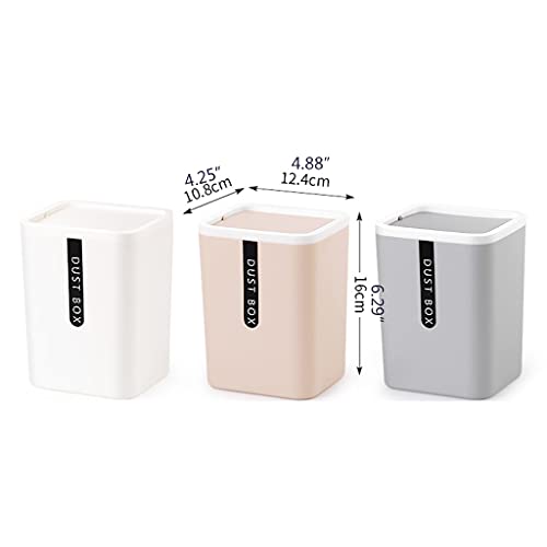 NIVC Creatieve Mini Desktop Prullenbak Tafelblad Plastic Afvalbak met Deksel Aanrecht Vuilnismand Prullenbak - Image 8