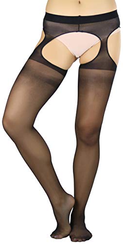 Image of ToBeInStyle Women's Suspender Pantyhose