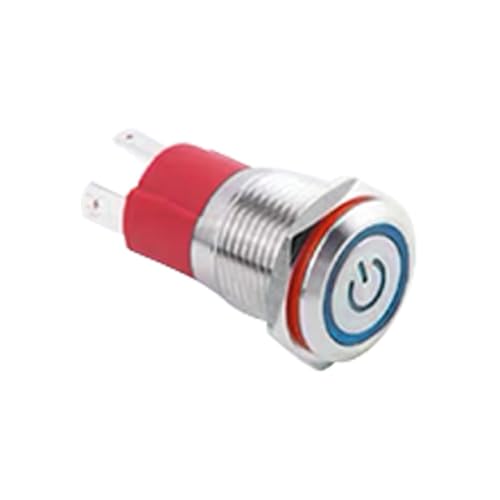 Interrupteur bouton-poussoir 19mm bleu pour moderniser vos panneaux de contrôle 220V
