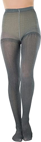 Image of ToBeInStyle Womens High Fashion Sheer Full Footed Vertical Stripe Tights
