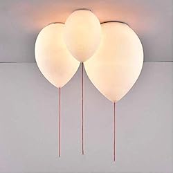 Lampara Araña Infantil Lámpara de techo con globo blanco Lámpara de techo encantadora simple, lámpara de araña decorativa de vidrio ovalado para dormitorio, habitación infantil, niños, niñas, con bombilla de 7W
