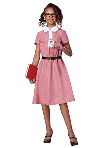 Disfraz completo de matemática aeroespacial para niña, rojo, talla grande