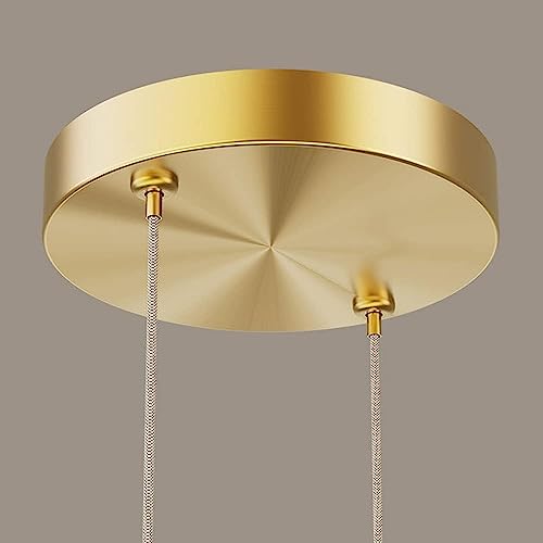 Plafonnier géométrique en cuivre 2 cercles design architectural LED 16W - 2
