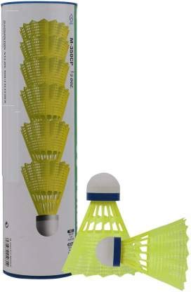 SPOCCO® Nylon Feather Ball Game Shuttlecocks Badminton(Tube of 6Pc) Nylon Shuttle - White (Medium Slow, 76, Pack of 6)-picture-39