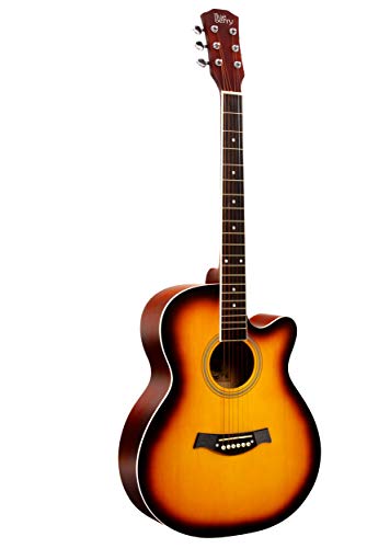 Image of BLUEBERRY B-40, Acoustic Guitar Kit Inbuilt Truss Rod, with Bag, Belt, One Pack Strings And Picks - 40 Inch (Sunburst)